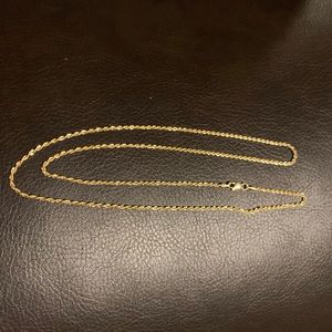 14kt yellow gold 20” inch rope chain . 1.8MM